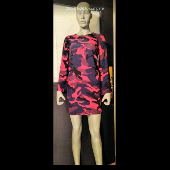 SOLD Zara Open Back Red Camo Dress - Picture 3 of 4